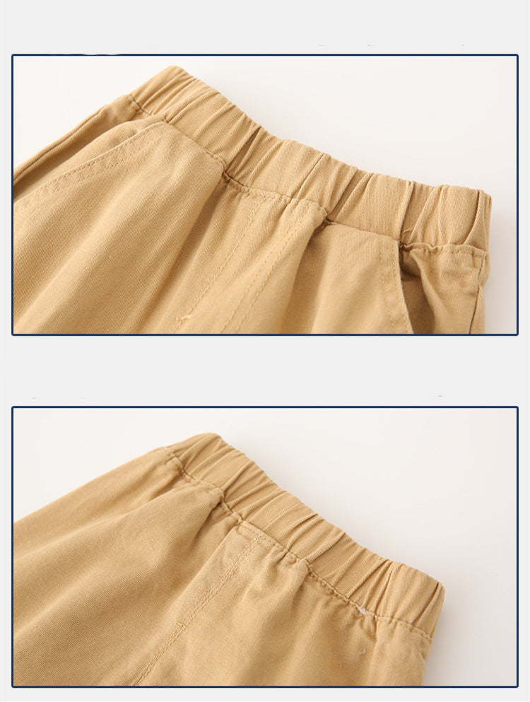 Children's Casual Pants Label Pocket Trousers Pants ( Pack of 3 )
