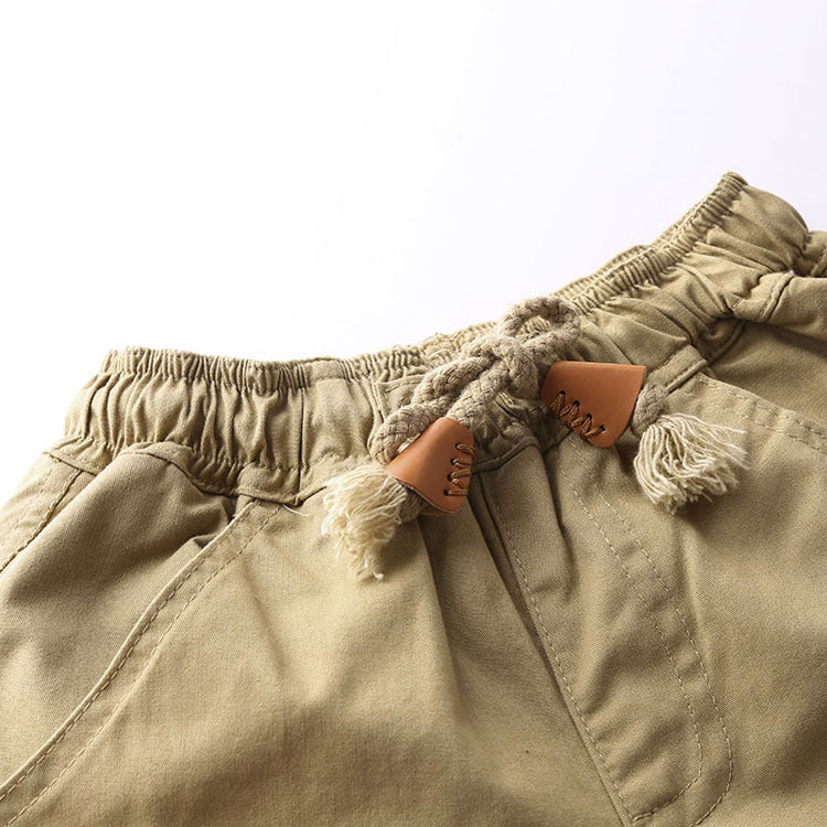 Boys Wear Fashion Children Clothes Cotton 6 Pockets Lace Trousers Pants ( Pack of 3 )