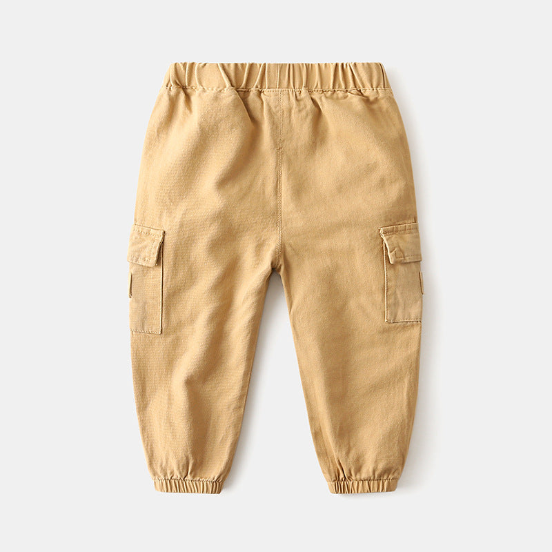 Children's Casual Pants Label Pocket Trousers Pants ( Pack of 3 )